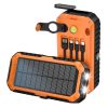 40000mAh Portable Charger with Built-in 4 Cables (Type-C, Lightning, USB-A, Micro), Fast Charging Power Bank with LED Flashlight